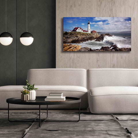 Image of 'Portland Head Light' by Mike Jones, Giclee Canvas Wall Art,60 x 30