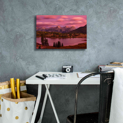 Image of 'Silverton Lake Dusk' by Mike Jones, Giclee Canvas Wall Art,18 x 12