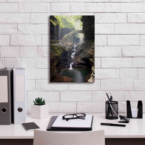 Image of 'Watkins Glen Rainbow Bridge' by Mike Jones, Giclee Canvas Wall Art,12 x 18