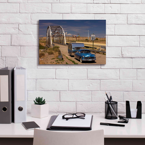 Image of 'Albaquerque Rt Rio Puerco Bridge' by Mike Jones, Giclee Canvas Wall Art,18 x 12