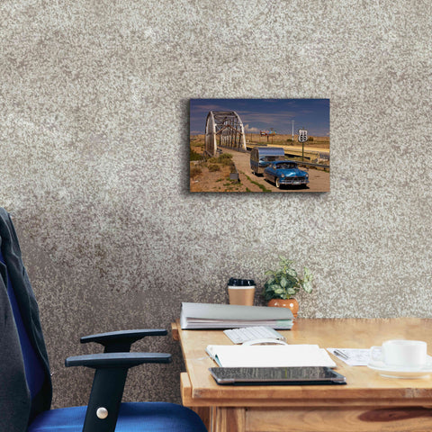 Image of 'Albaquerque Rt Rio Puerco Bridge' by Mike Jones, Giclee Canvas Wall Art,18 x 12