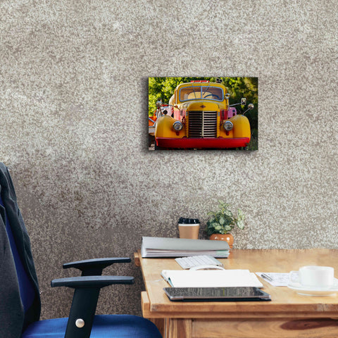 Image of 'Gold King Mine Yellow Truck' by Mike Jones, Giclee Canvas Wall Art,18 x 12