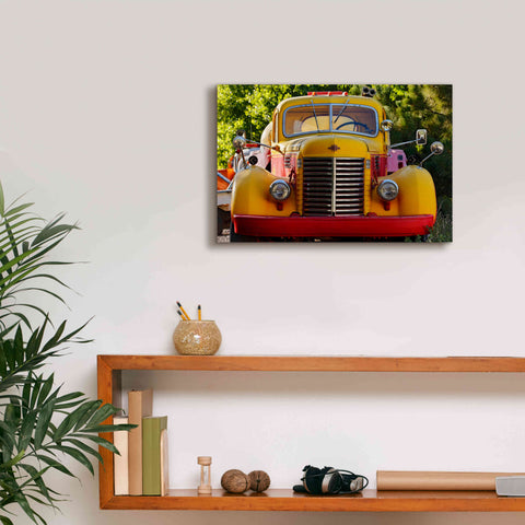 Image of 'Gold King Mine Yellow Truck' by Mike Jones, Giclee Canvas Wall Art,18 x 12