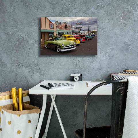 Image of 'Route 66 Fun Run Kingman' by Mike Jones, Giclee Canvas Wall Art,18 x 12