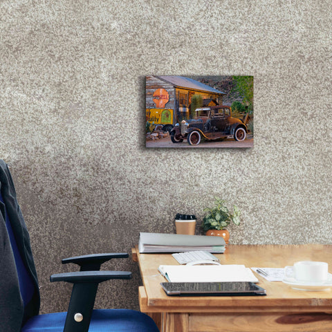 Image of 'Route 66 near Peach Springs' by Mike Jones, Giclee Canvas Wall Art,18 x 12