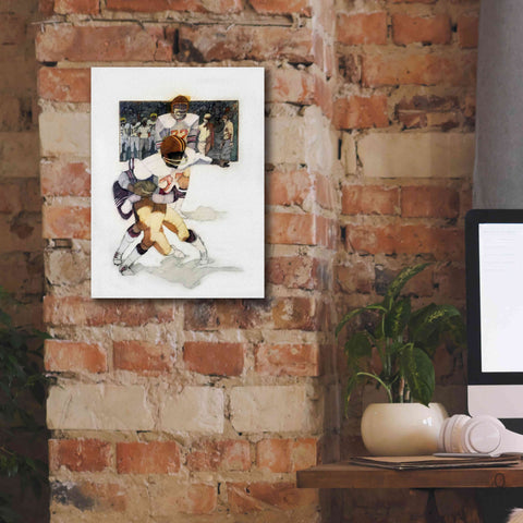Image of 'The Tackle' by Bruce Dean, Giclee Canvas Wall Art,12x16