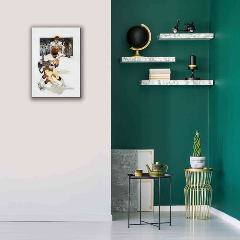 Image of 'The Tackle' by Bruce Dean, Giclee Canvas Wall Art,18x26