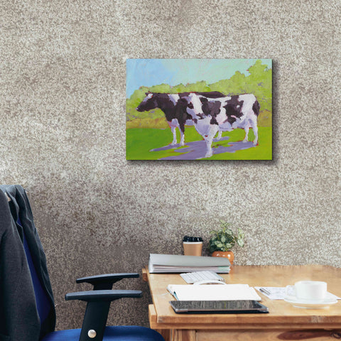 Image of 'Pasture Cows II' by Carol Young, Giclee Canvas Wall Art,26x18