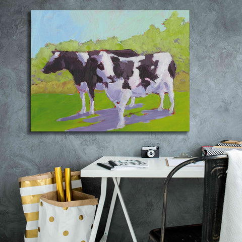 Image of 'Pasture Cows II' by Carol Young, Giclee Canvas Wall Art,34x26