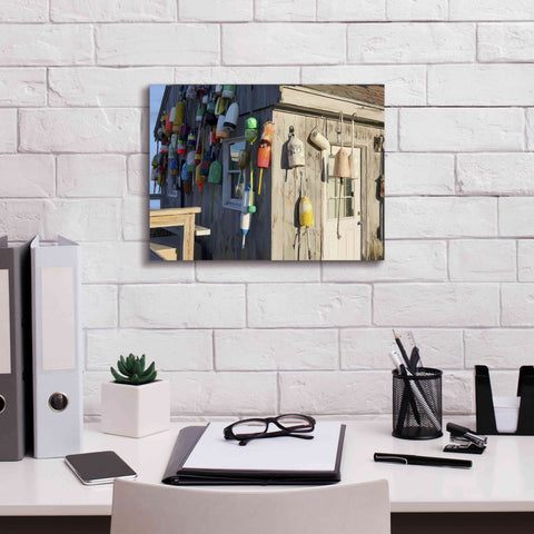 Image of 'Hut on Badgers Island I' by Emily Kalina, Giclee Canvas Wall Art,16x12