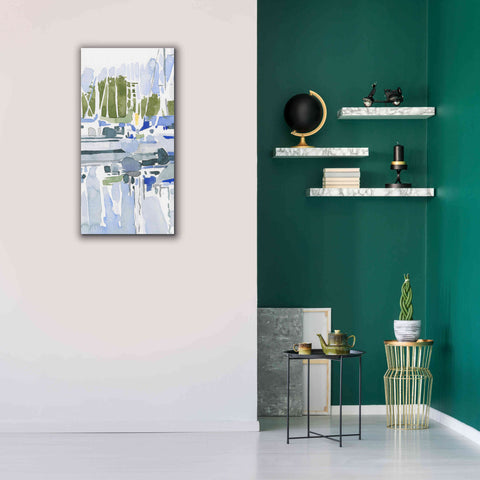 Image of 'Sailboat Reflections I' by Emma Scarvey, Giclee Canvas Wall Art,20 x 40