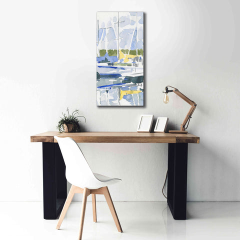 Image of 'Sailboat Reflections II' by Emma Scarvey, Giclee Canvas Wall Art,20 x 40