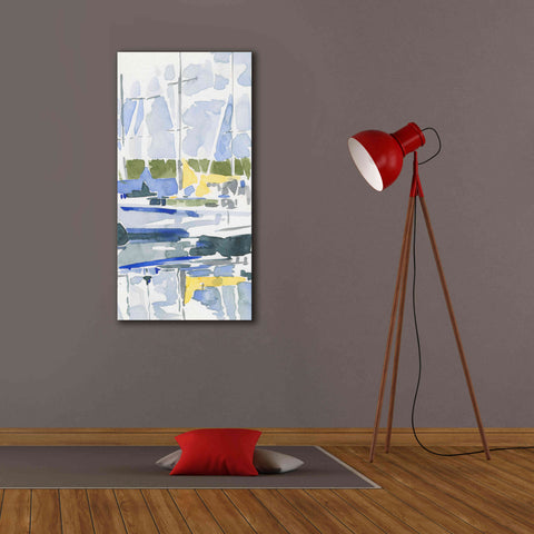 Image of 'Sailboat Reflections II' by Emma Scarvey, Giclee Canvas Wall Art,20 x 40