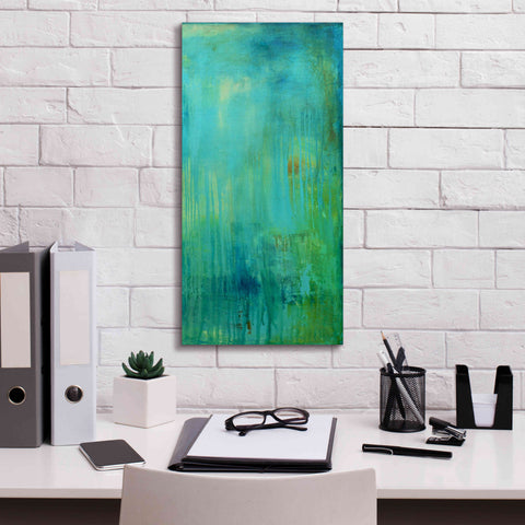 Image of 'Blue Mountain Rain II' by Erin Ashley, Giclee Canvas Wall Art,12 x 24
