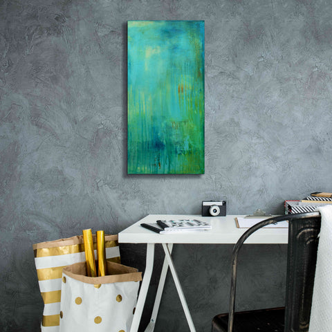Image of 'Blue Mountain Rain II' by Erin Ashley, Giclee Canvas Wall Art,12 x 24