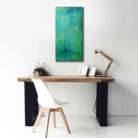 Image of 'Blue Mountain Rain II' by Erin Ashley, Giclee Canvas Wall Art,20 x 40