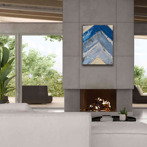 Image of 'Blue Zag I' by Erin Ashley, Giclee Canvas Wall Art,26x34