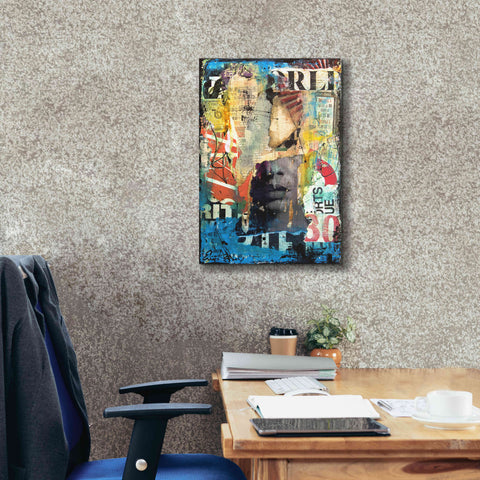 Image of 'Collage Head' by Erin Ashley, Giclee Canvas Wall Art,18x26