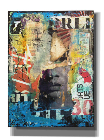 Image of 'Collage Head' by Erin Ashley, Giclee Canvas Wall Art