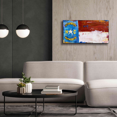 Image of 'NC Flag' by Erin Ashley, Giclee Canvas Wall Art,40x20