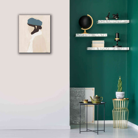 Image of 'Blue Beret' by Megan Galante, Giclee Canvas Wall Art,20 x 24