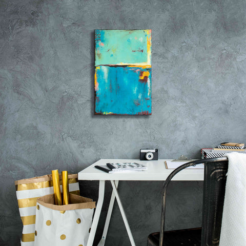 Image of 'Matchbox Blue 55' by Erin Ashley, Giclee Canvas Wall Art,12 x 18