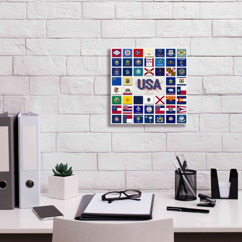 Image of 'USA' by Irena Orlov, Giclee Canvas Wall Art,12 x 12
