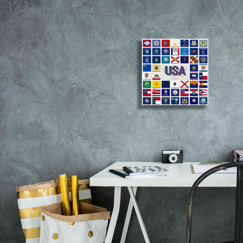 Image of 'USA' by Irena Orlov, Giclee Canvas Wall Art,12 x 12