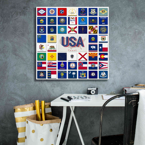 Image of 'USA' by Irena Orlov, Giclee Canvas Wall Art,26 x 26