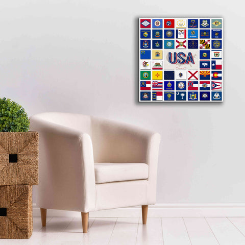 Image of 'USA' by Irena Orlov, Giclee Canvas Wall Art,26 x 26