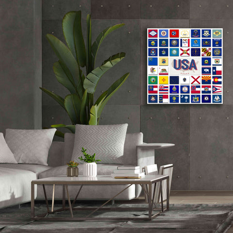 Image of 'USA' by Irena Orlov, Giclee Canvas Wall Art,37 x 37