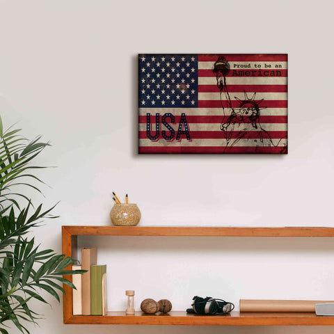 Image of '2 Proud to be an American' by Irena Orlov, Giclee Canvas Wall Art,18 x 12