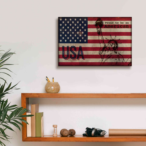 Image of '2 Proud to be an American' by Irena Orlov, Giclee Canvas Wall Art,18 x 12