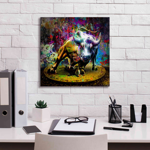 Image of 'Bitcoin Bull Market,' Canvas Wall Art,18x18