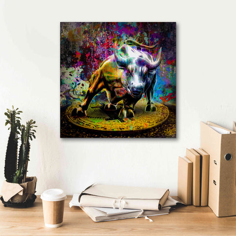 Image of 'Bitcoin Bull Market,' Canvas Wall Art,18x18