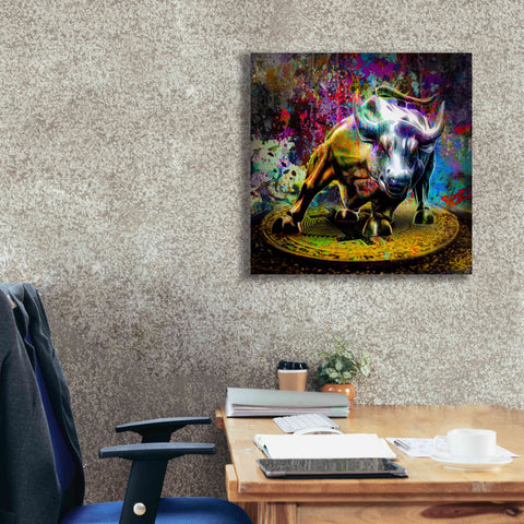 Image of 'Bitcoin Bull Market,' Canvas Wall Art,26x26