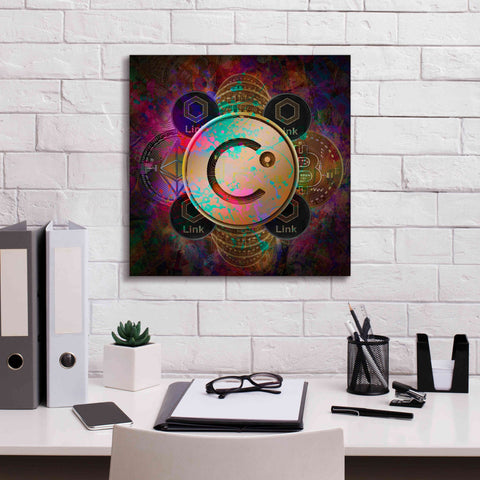 Image of 'CEL Celsius Network Crypto Pyramid,' Canvas Wall Art,18x18