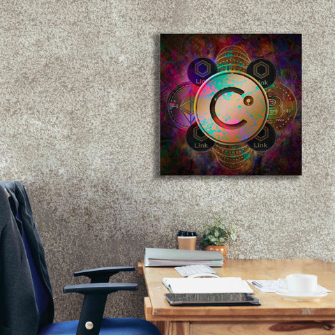 Image of 'CEL Celsius Network Crypto Pyramid,' Canvas Wall Art,26x26