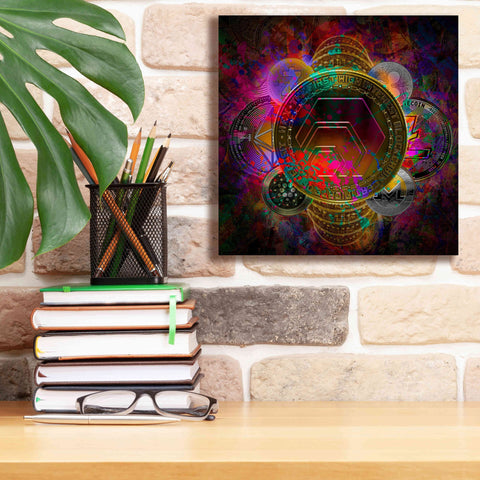 Image of 'HEX Crypto Pyramid,' Canvas Wall Art,12x12
