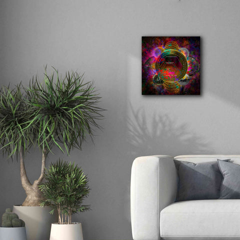 Image of 'HEX Crypto Pyramid,' Canvas Wall Art,18x18