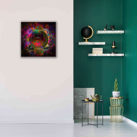 Image of 'HEX Crypto Pyramid,' Canvas Wall Art,26x26