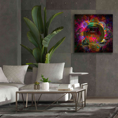 Image of 'HEX Crypto Pyramid,' Canvas Wall Art,37x37