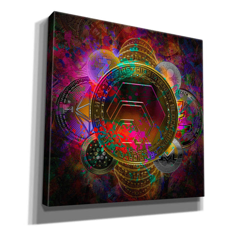 Image of 'HEX Crypto Pyramid,' Canvas Wall Art