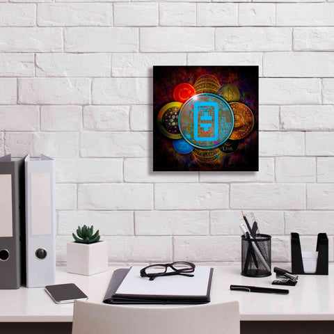 Image of 'THETA Network Crypto Pyramid,' Canvas Wall Art,12x12