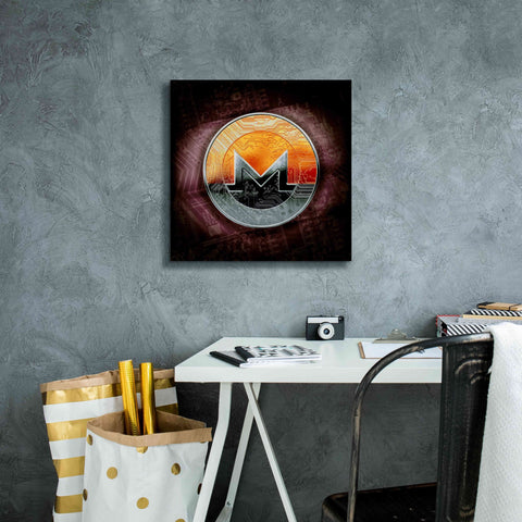 Image of 'XMR Monero Coin,' Canvas Wall Art,18x18