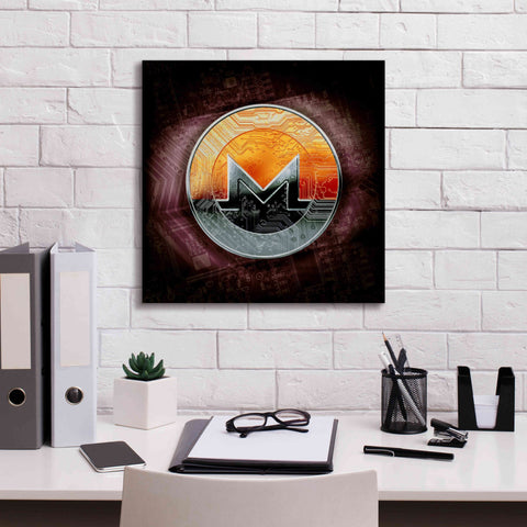 Image of 'XMR Monero Coin,' Canvas Wall Art,18x18