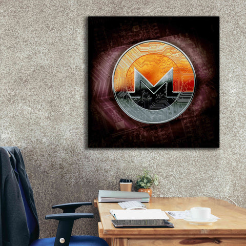 Image of 'XMR Monero Coin,' Canvas Wall Art,37x37