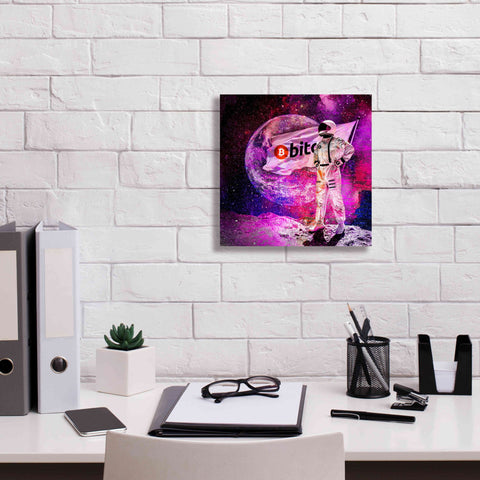 Image of 'Bitcoin to the Moon' Canvas Wall Art,12x12