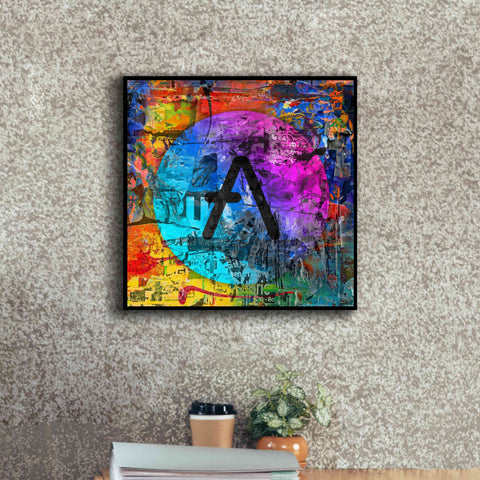Image of 'Aave Crypto In Color' by Portfolio Giclee Canvas Wall Art,18x18