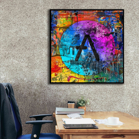 Image of 'Aave Crypto In Color' by Portfolio Giclee Canvas Wall Art,37x37